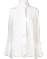 Женская белая шелковая рубашка от Ellery