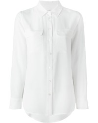 Женская белая шелковая рубашка от Equipment