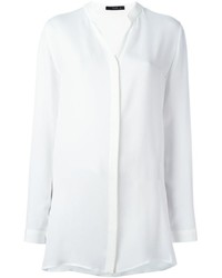 Женская белая шелковая рубашка от Etro