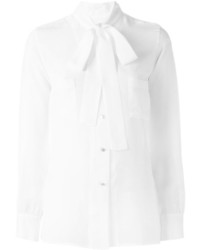 Женская белая шелковая рубашка от Golden Goose Deluxe Brand