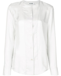 Женская белая шелковая рубашка от Jil Sander