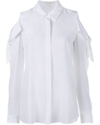 Женская белая шелковая рубашка от JONATHAN SIMKHAI