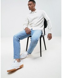 Мужская белая шелковая рубашка от Weekday