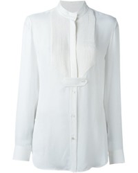 Женская белая шелковая рубашка от Maison Margiela
