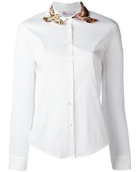 Женская белая шелковая рубашка от RED Valentino