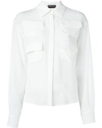 Женская белая шелковая рубашка от Rochas