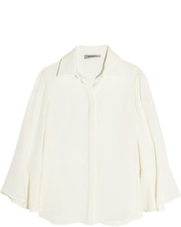 Женская белая шелковая рубашка от Valentino