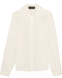 Женская белая шелковая рубашка от Vanessa Seward