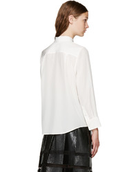 Женская белая шелковая рубашка от Marc Jacobs