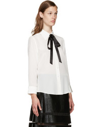 Женская белая шелковая рубашка от Marc Jacobs