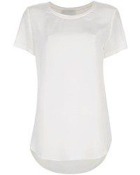 Женская белая шелковая футболка с круглым вырезом от 3.1 Phillip Lim