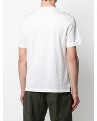 Мужская белая шелковая футболка с круглым вырезом от Ermenegildo Zegna XXX