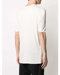 Мужская белая шелковая футболка с круглым вырезом от Thom Krom