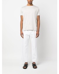 Мужская белая шелковая футболка с круглым вырезом от Colombo