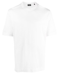 Мужская белая шелковая футболка с круглым вырезом от Zegna