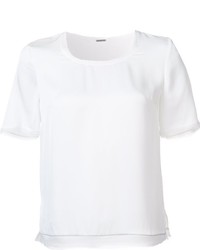 Женская белая шелковая футболка от Elie Tahari