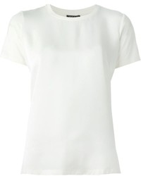 Женская белая шелковая футболка от Theory