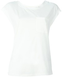 Женская белая шелковая футболка от Twin-Set