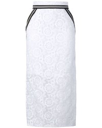 Белая шелковая юбка от Preen by Thornton Bregazzi