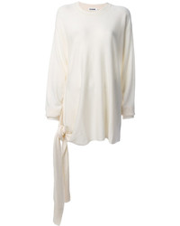 Белая шерстяная вязаная блузка от Jil Sander