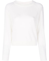 Белая шерстяная вязаная блузка от Twin-Set