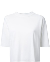 Женская белая шерстяная вязаная футболка от Lemaire