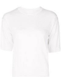 Женская белая шерстяная вязаная футболка от Twin-Set