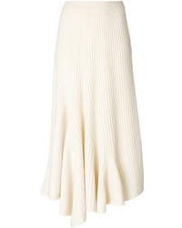 Белая шерстяная вязаная юбка от Ports 1961