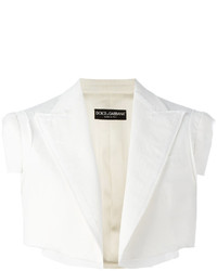 Женская белая шерстяная куртка от Dolce & Gabbana