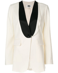 Женская белая шерстяная куртка от MM6 MAISON MARGIELA