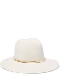 Женская белая шерстяная шляпа от Janessa Leone