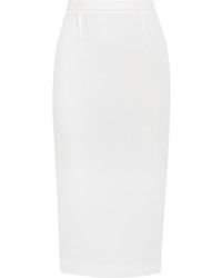Белая шерстяная юбка-карандаш