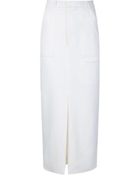 Белая шерстяная юбка-карандаш от ADAM by Adam Lippes