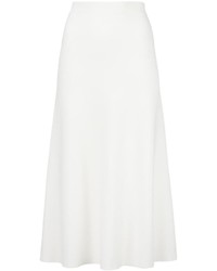 Белая шерстяная юбка со складками от Calvin Klein Collection