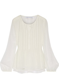 Белая шифоновая блузка от Diane von Furstenberg