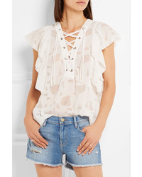 Белая шифоновая блузка от IRO