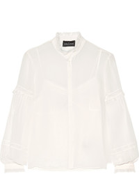Белая шифоновая блузка от Needle & Thread