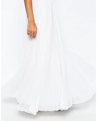 Белая шифоновая длинная юбка со складками от Asos
