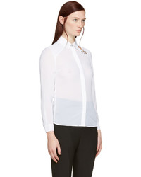 Женская белая шифоновая рубашка от Versus