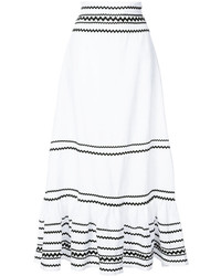 Белая юбка в горизонтальную полоску от Lisa Marie Fernandez