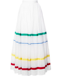 Белая юбка в горизонтальную полоску от Maison Rabih Kayrouz