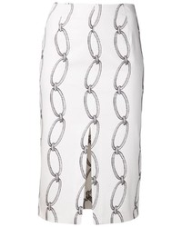 Белая юбка-карандаш с принтом от Altuzarra
