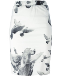 Белая юбка-карандаш с цветочным принтом от A.F.Vandevorst
