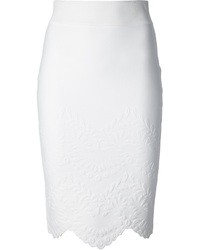Белая юбка-карандаш от Alexander McQueen