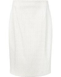 Белая юбка-карандаш от Carolina Herrera