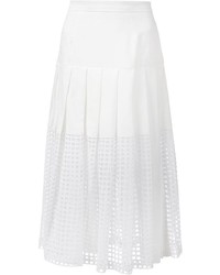 Белая юбка-миди с вырезом от Sea