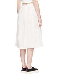Белая юбка-миди с вырезом от Edit
