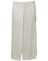Белая юбка-миди с разрезом от Ilaria Nistri