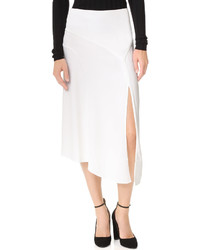 Белая юбка-миди с разрезом от Veronica Beard