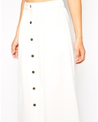 Белая юбка-миди со складками от Asos
